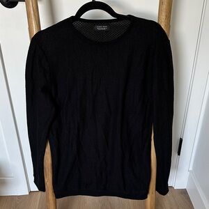 Zara Men’s Classic Black Crewneck Sweater